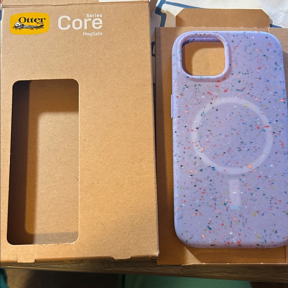NIB iPhone  14 OtterBox Core Series MagSafe Case - Speckled Purple